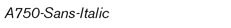 A750-Sans-Italic