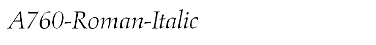 A760-Roman-Italic