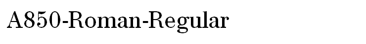 A850-Roman-Regular