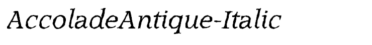 AccoladeAntique-Italic