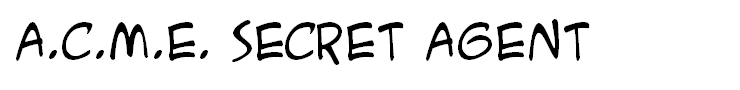 A.C.M.E. Secret Agent