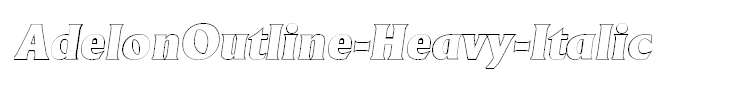 AdelonOutline-Heavy-Italic