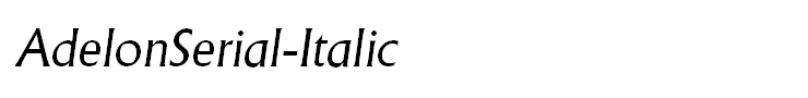 AdelonSerial-Italic