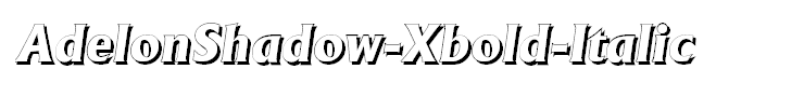 AdelonShadow-Xbold-Italic