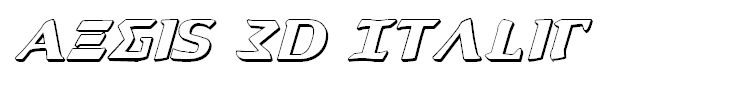 Aegis 3D Italic