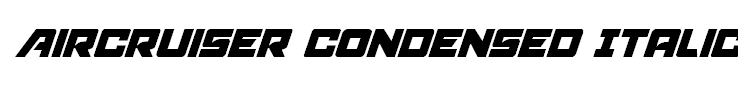 Aircruiser Condensed Italic