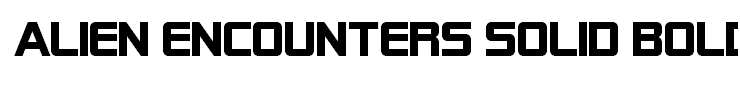 Alien Encounters Solid Bold