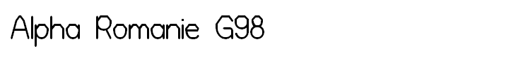 Alpha Romanie G98