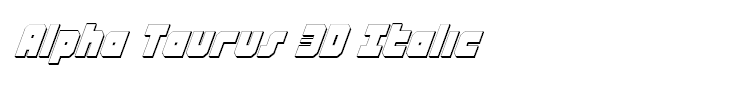 Alpha Taurus 3D Italic