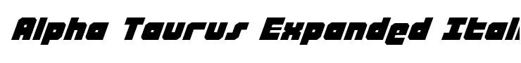Alpha Taurus Expanded Italic