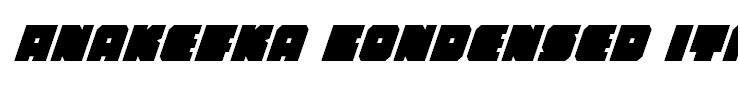 Anakefka Condensed Italic