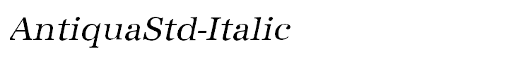 AntiquaStd-Italic