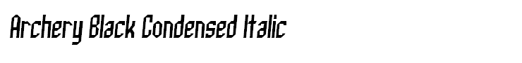 Archery Black Condensed Italic