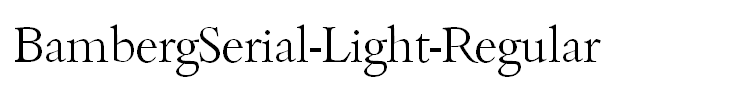 BambergSerial-Light-Regular