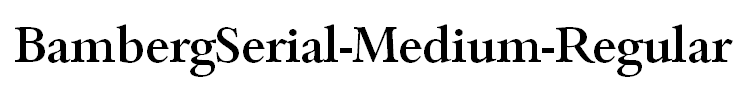 BambergSerial-Medium-Regular