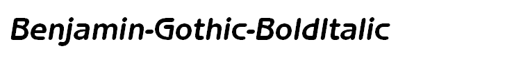 Benjamin-Gothic-BoldItalic