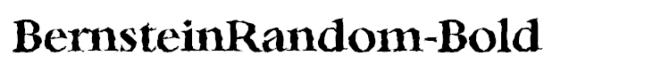 BernsteinRandom-Bold