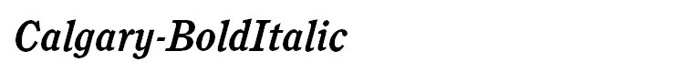 Calgary-BoldItalic
