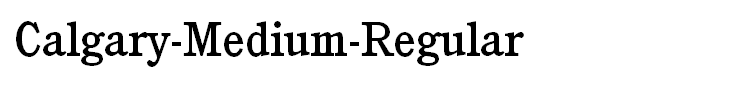 Calgary-Medium-Regular