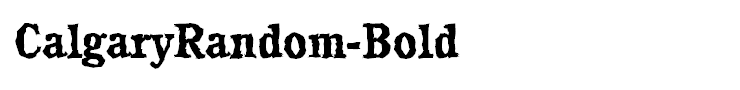 CalgaryRandom-Bold