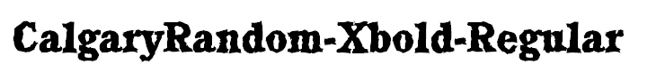 CalgaryRandom-Xbold-Regular