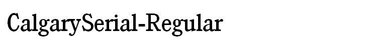 CalgarySerial-Regular