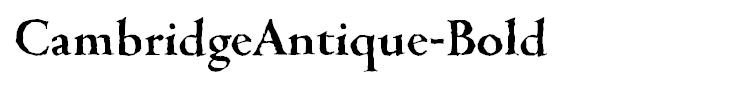 CambridgeAntique-Bold
