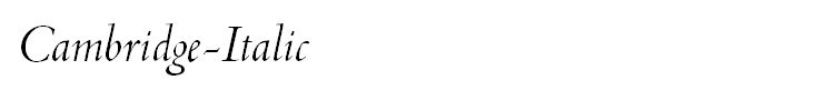 Cambridge-Italic