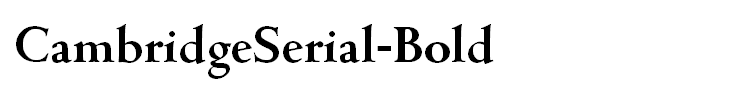 CambridgeSerial-Bold