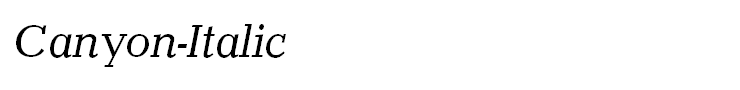 Canyon-Italic