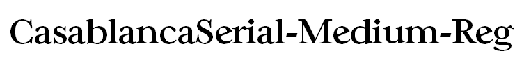 CasablancaSerial-Medium-Regular