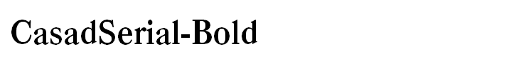 CasadSerial-Bold