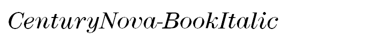 CenturyNova-BookItalic