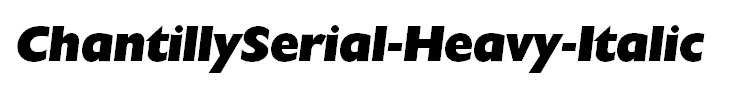 ChantillySerial-Heavy-Italic