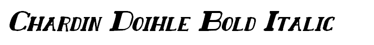 Chardin Doihle Bold Italic