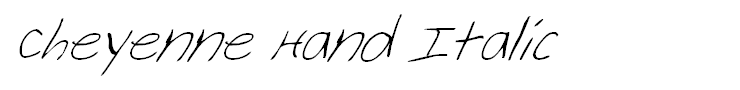 Cheyenne Hand Italic