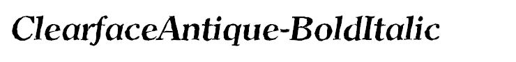 ClearfaceAntique-BoldItalic