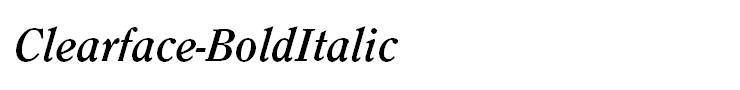 Clearface-BoldItalic