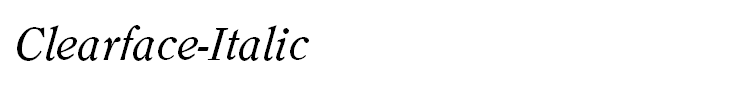 Clearface-Italic