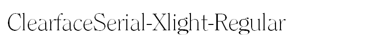 ClearfaceSerial-Xlight-Regular