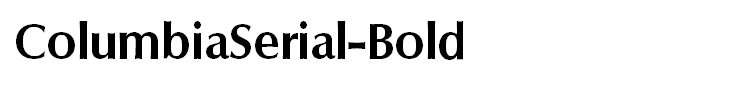 ColumbiaSerial-Bold