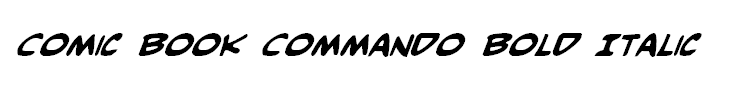 Comic Book Commando Bold Italic