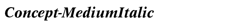 Concept-MediumItalic