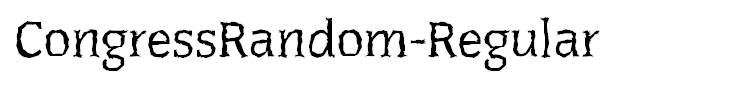 CongressRandom-Regular