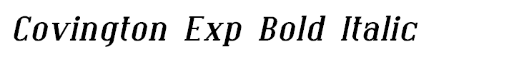 Covington Exp Bold Italic