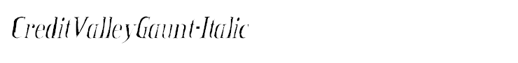 CreditValleyGaunt-Italic