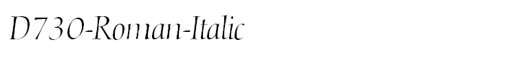 D730-Roman-Italic