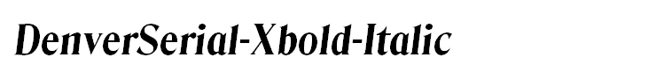 DenverSerial-Xbold-Italic