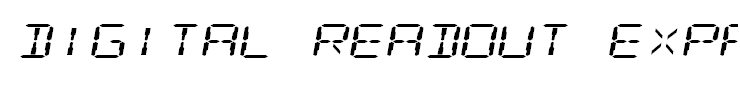 Digital Readout Expanded