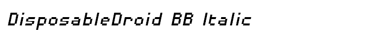 DisposableDroid BB Italic